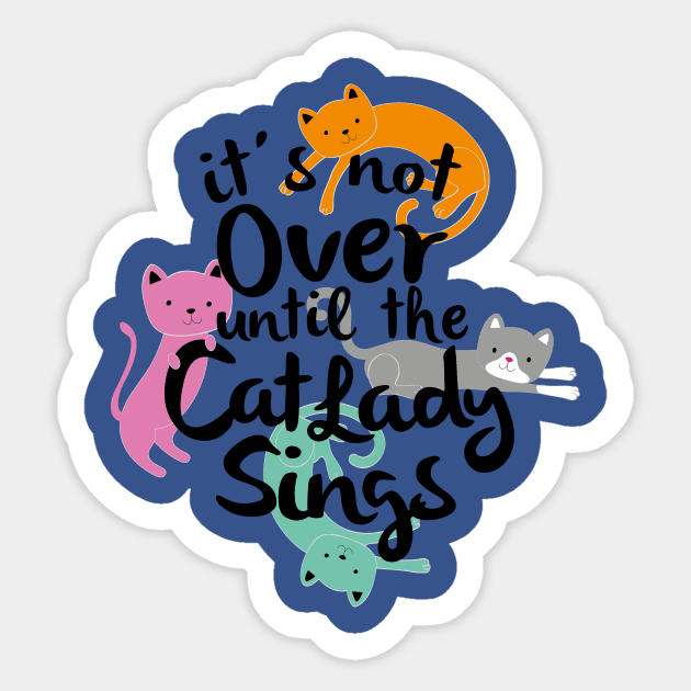 Cat Lady Sticker by toddgoldmanart